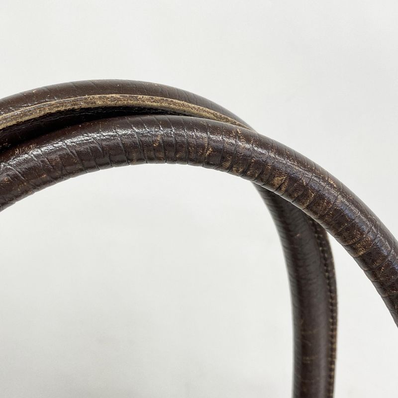 Gucci Tote Bag GG Supreme 114288 PVC Brown Silver Hardware Women's