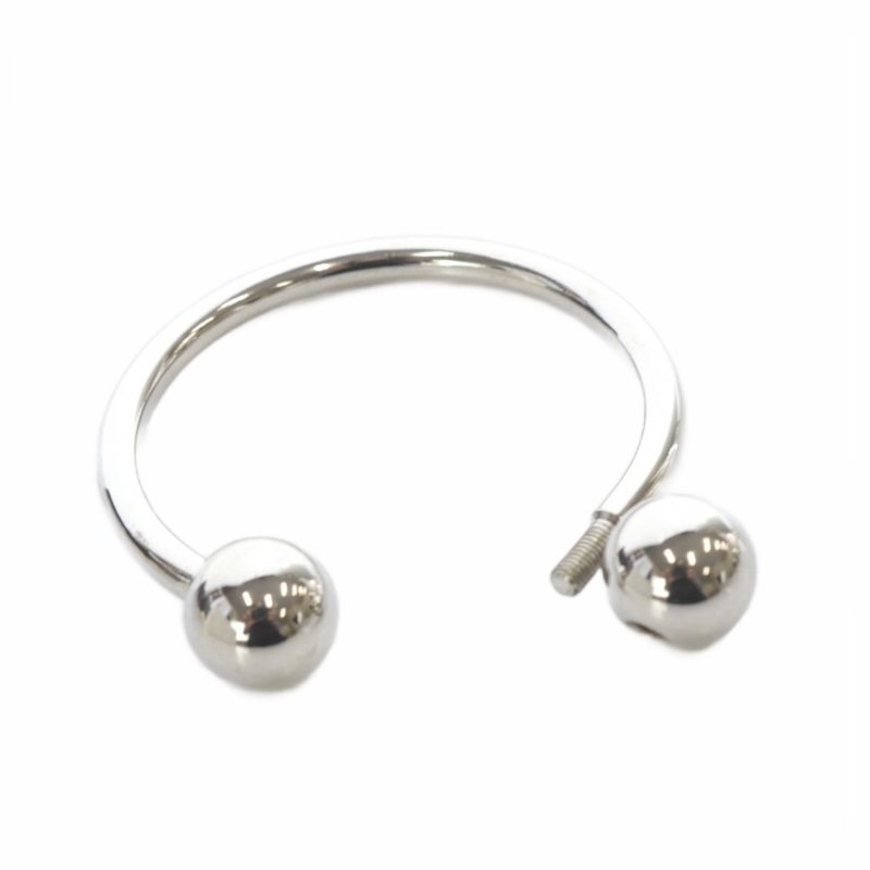 Chanel Vintage Craft Design Coco Mark Key Ring Key Holder Ivory YO27 - OH