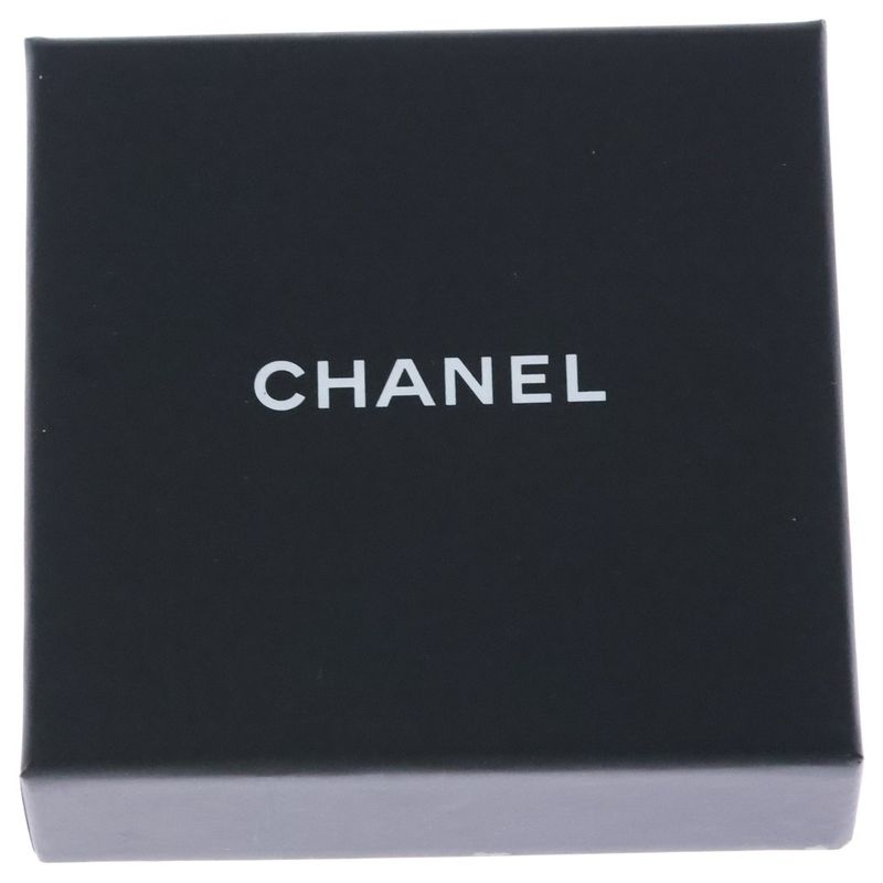Chanel Coco Mark Faux Pearl Brooch Pin Badge Gold GP