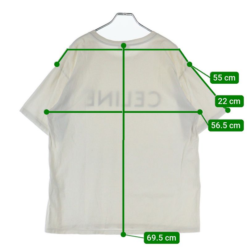Celine 22AW Loose Fit Logo Print Short Sleeve T-shirt Cut And Sewn White