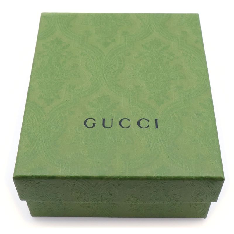 Gucci Ophidia GG Supreme Logo Plate Web Sherry Line Leather Canvas Compact