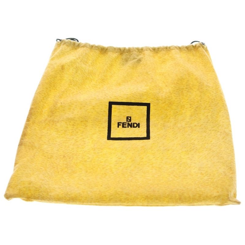 Fendi Handbag Mini Bag One Shoulder Bag Indigo Blue And Brown Silver Hardware