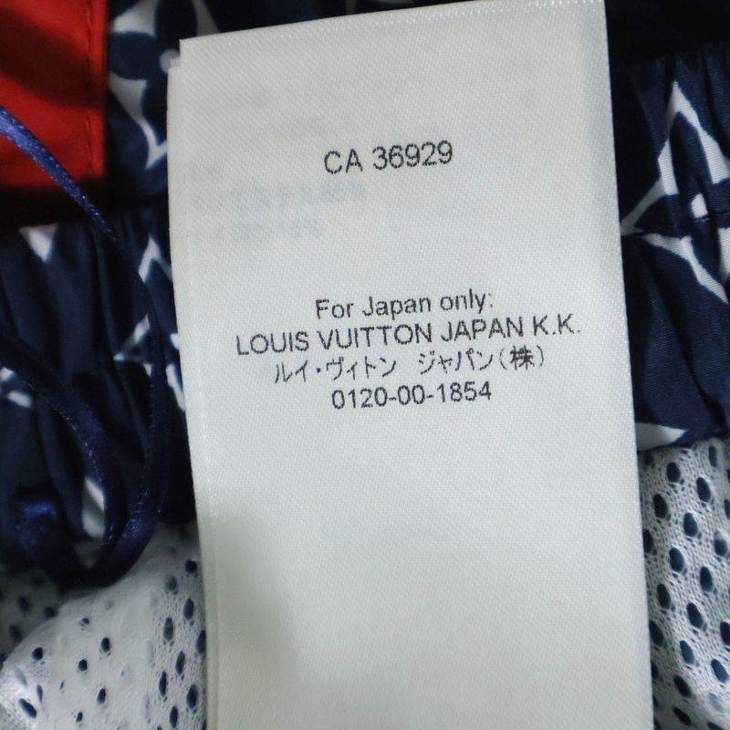 Louis Vuitton 24SS Monogram All-over Nylon Track Jogger Pants Navy Red Rw241ww