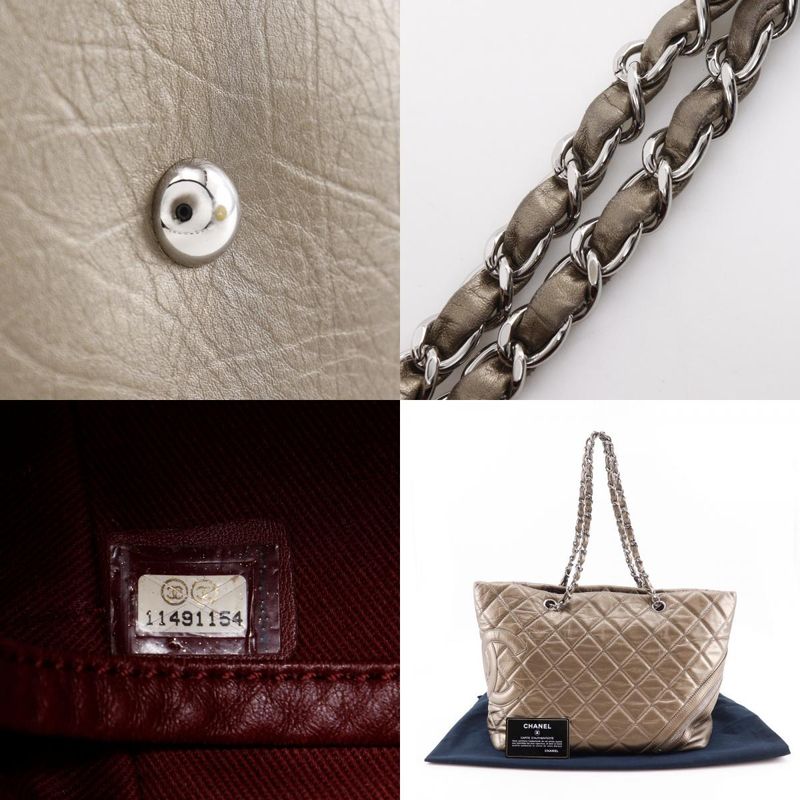 Chanel Cotton Club Cambon Line A34318 Leather Gold Ladies Tote Bag