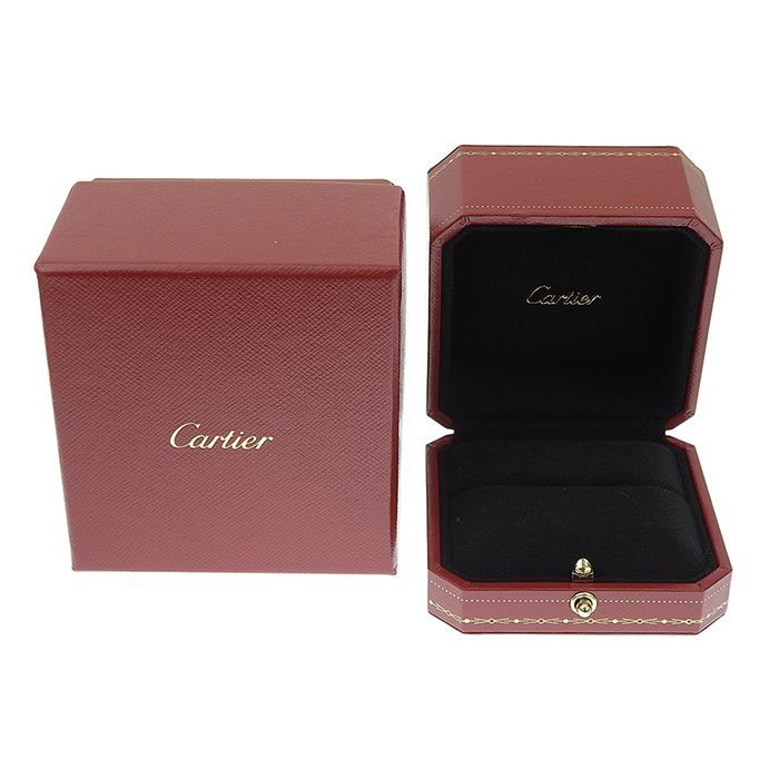 Cartier Solitaire Diamond Ring 18K Pink Gold 750 Pink Gold Diamond #50 Equivalen