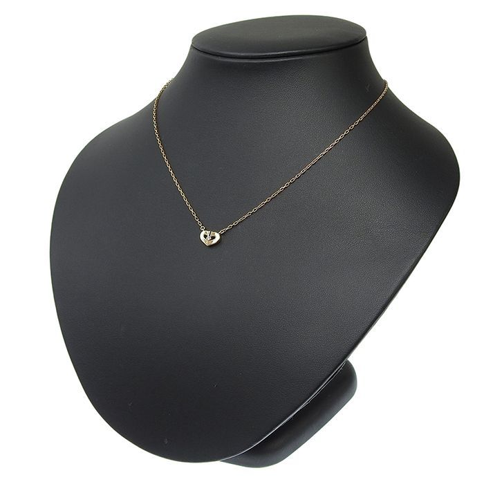 Cartier C Heart Small Diamond Necklace 18K Pink Gold 750 Pink Gold Diamond