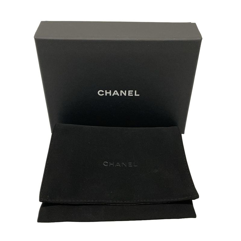 Chanel Trifold Wallet Matelasse Black Gold Hardware
