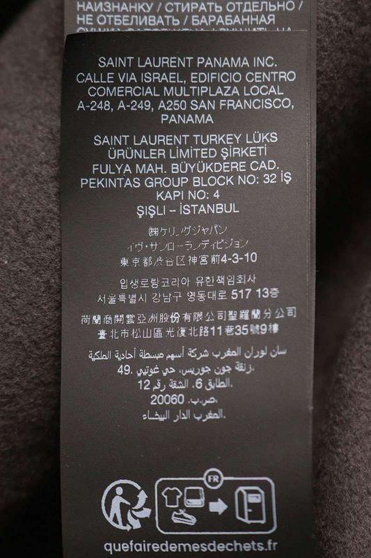 Saint Laurent Paris 25AW 818538 Y36sw Logo Embroidery Pullover Hoodie Men's XXL