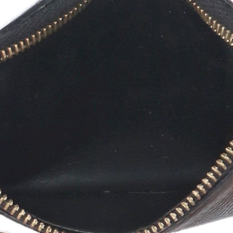 Celine 10b683bel.38no Leather Zip Fragment Case Card Case Men's