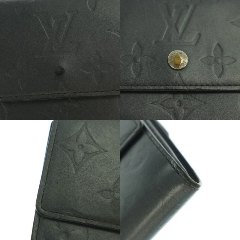 Louis Vuitton Monogram Matte Porte Monebier Cult Wallet Trifold Coin Purse