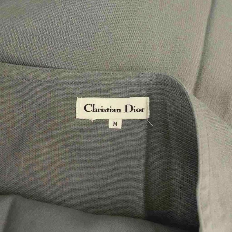 Christian DIOR Rayon Linen Skirt Wrap Skirt Tight Skirt Knee Length M Grey DF -