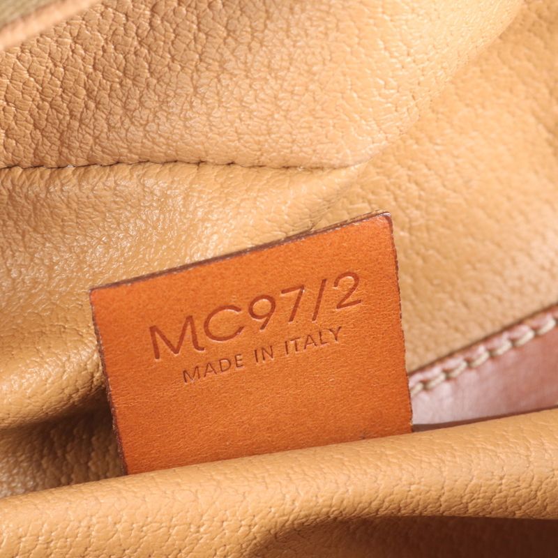 Vintage Celine Macadam Triomphe Leather Tote Bag Hand Brown Gold Hardware