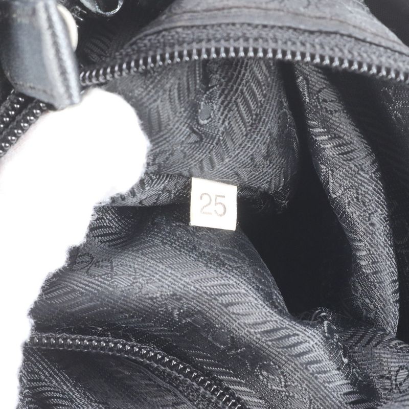 Prada Tessuto Nylon Triangle Logo Shoulder Bag Crossbody Messenger Black Men's