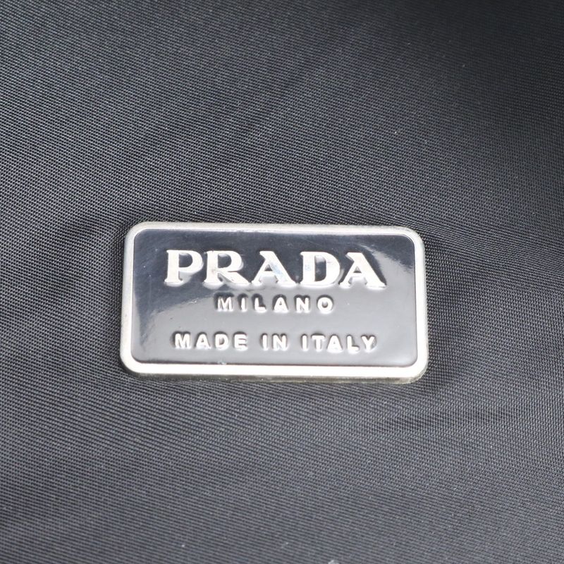 Prada Tessuto Nylon Triangle Logo Backpack Sac Shoulder Bag Business Black
