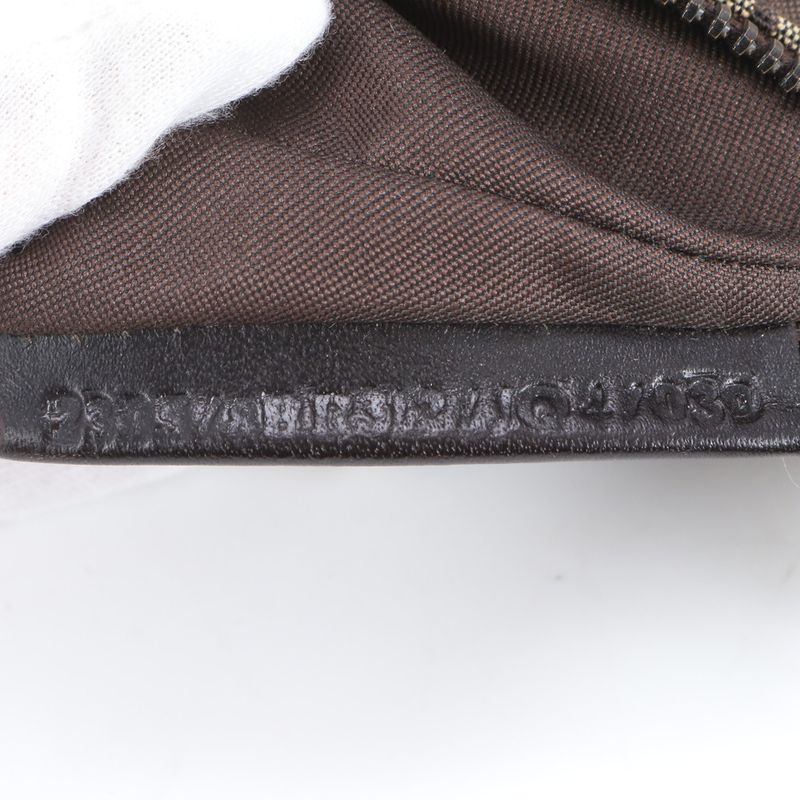 Fendi Zucchino Leather Shoulder Bag With Hologram Seal Shoulder Genuine Leather