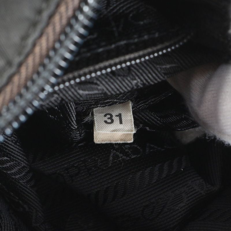 Prada Tessuto Nylon Triangle Logo Shoulder Bag Crossbody Messenger Black Men's