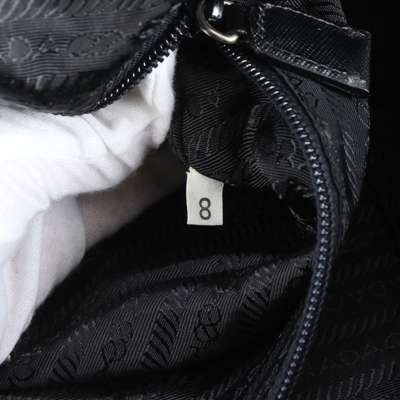 Prada Tessuto Nylon Saffiano Leather Boston Bag Business Travel Tote Carry