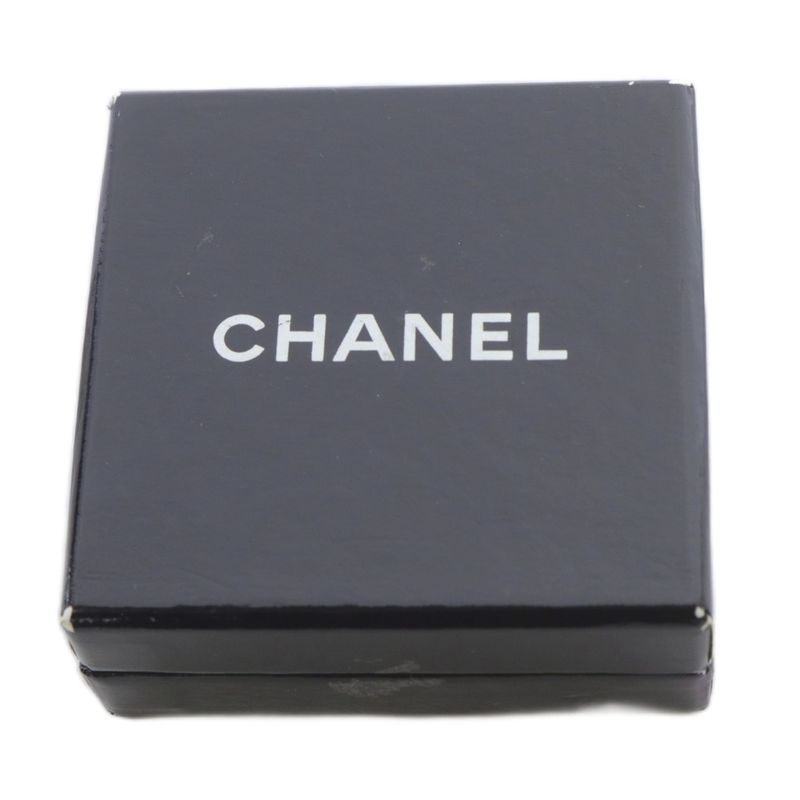 Chanel Clover Faux Pearl Pin Brooch Gold Color Black