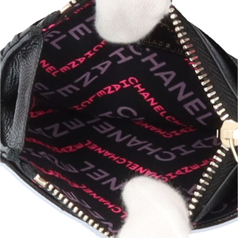 Chanel Matelasse Card Case Caviar Skin Ladies Chanel Preowned