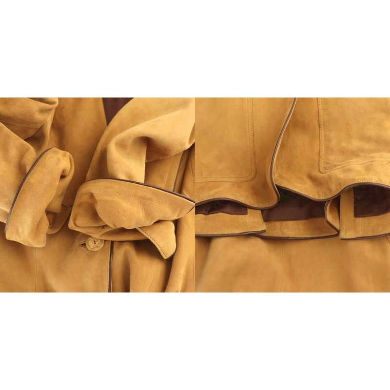 Loewe No Collar Suede Jacket Single Camel HK - OS
