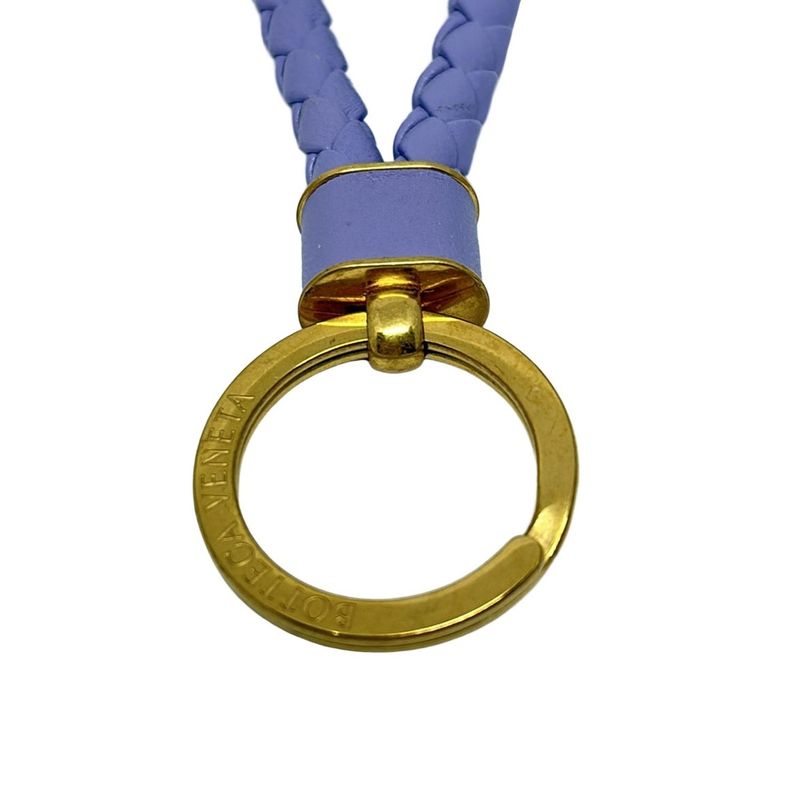Bottega Veneta Key Holder (charm ) - Light Purple And Gold Leather