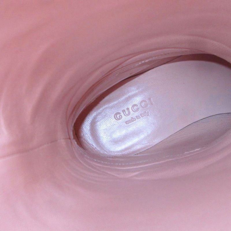 Gucci Long Boots Taiga Head Leather Black 35 22cm (8.66in) Approx Shoes AA