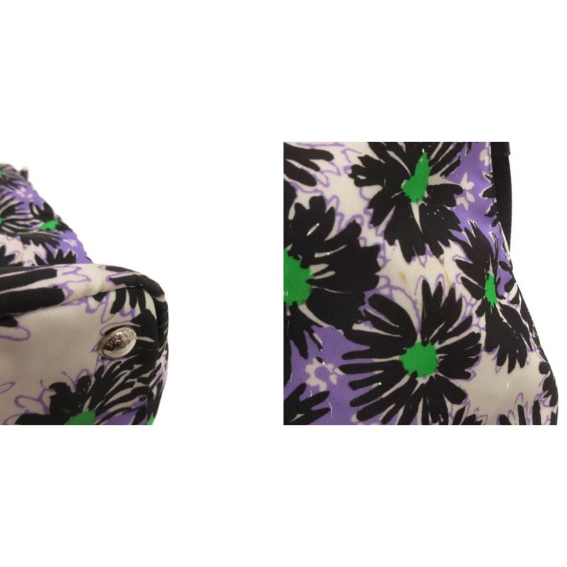 Prada 2WAY Flower Print Shoulder Bag Triangle Plate Tessuto Stampat Bag Tote