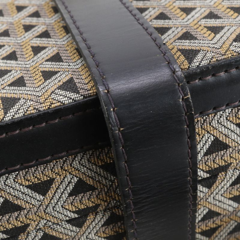 Goyard Herringbone Leather Trunk Soft Case Bag Suitcase Business Travel A4