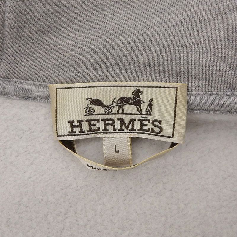 Hermes 2024 Item Run H Sweatshirt Hoodie Men's L Gray