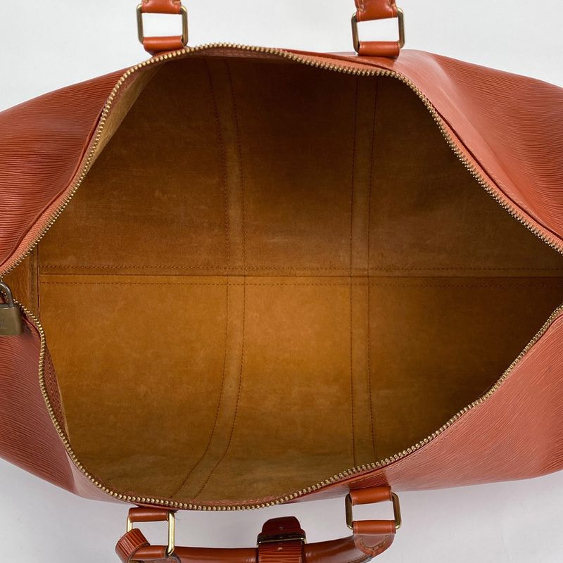 Louis Vuitton Keepall 60 Travel Business Travel Boston Bag Epi Kenyan Brown