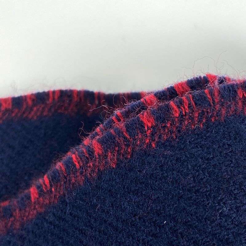 Christian DIOR Logo Shawl Sean Stussy Capsule Collection Shawl Wool Navy Red