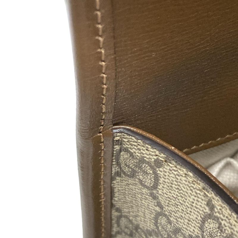 Gucci Handbag Horsebit 1955 645453 Beige X Dark Brown X Brown Leather