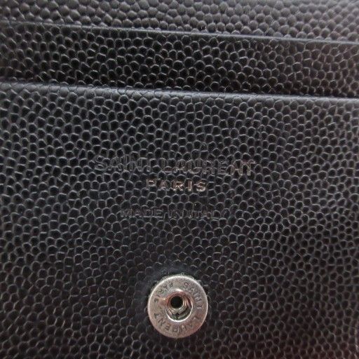 Yves Saint Laurent YVES Saint Laurent Cassandra Fold Wallet Logo V Stitching