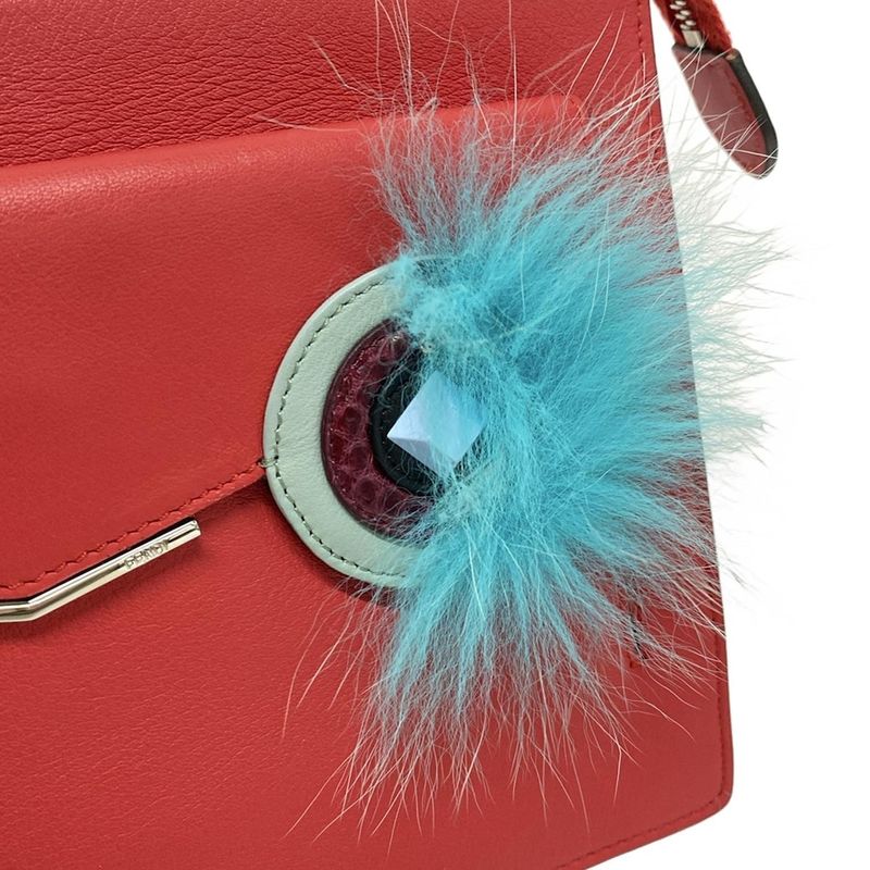 Fendi Shoulder Bag Toujours 8m0369 Red X Light Blue X Purple Bag Bugs Monster