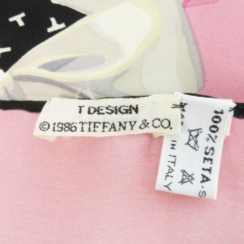 Tiffany & Co Tiffany & CO T Design Scarf Square Large Silk Logo Ribbon T