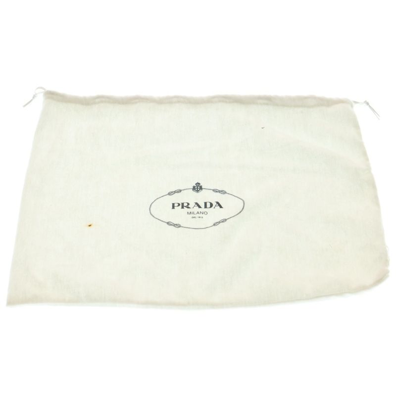 Prada Tessuto Shoulder Bag Shoulder Pochette Black Nylon Silver Hardware