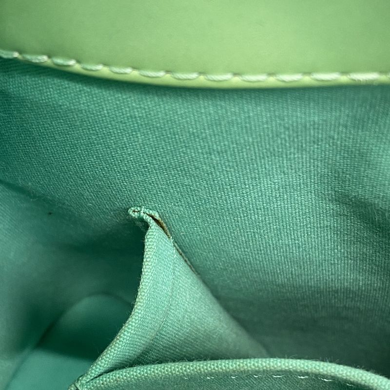 Louis Vuitton Shoulder Bag Vernis Biscayne Bay GM M91285 Peppermint Women's