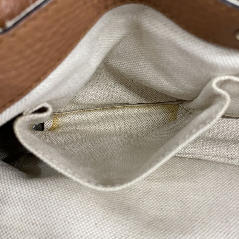 Gucci Tote Bamboo 323660 Leather Light Brown Chien Pan Gold Hardware 2way Bag