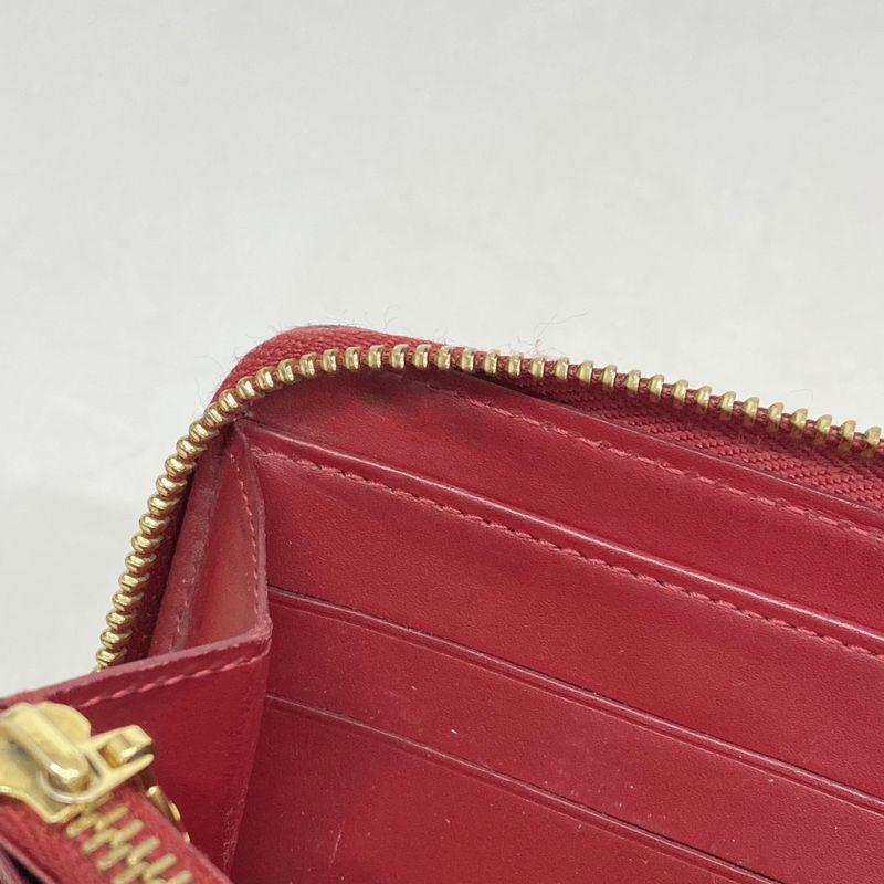 Louis Vuitton Vernis Zippy Wallet M91732 Rouge Grenadine Ladies