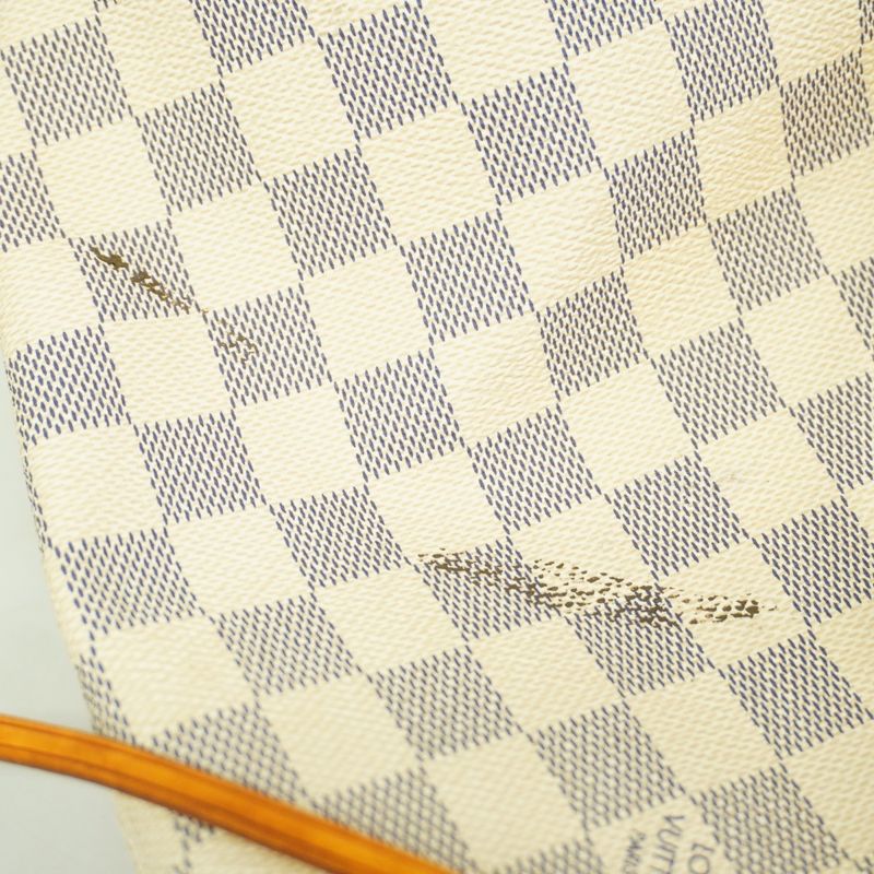 Louis Vuitton Tote Bag Damier Azure Neverfull MM N51107 White Ladies