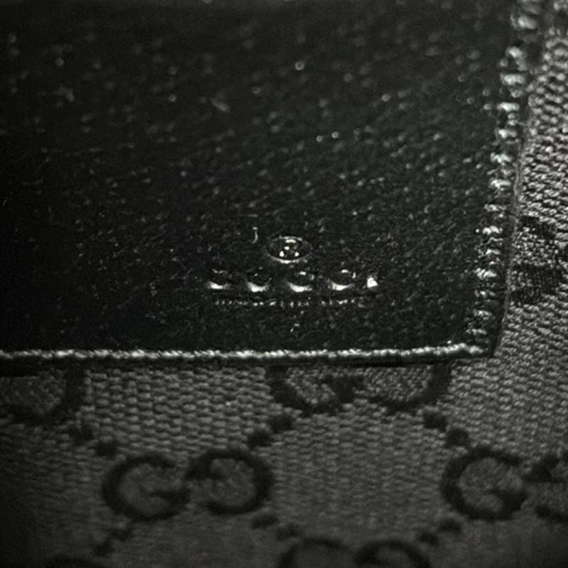 Gucci Clutch Bag Horsebit 700524 Black Leather