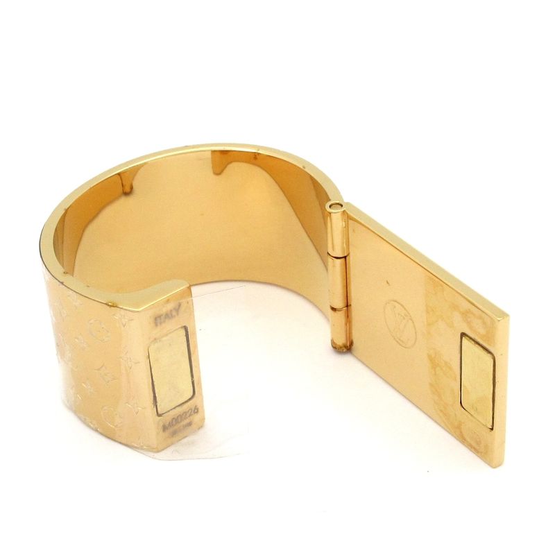 Louis Vuitton Scarf Ring Textile Brooch Nanogram M00226 Gold