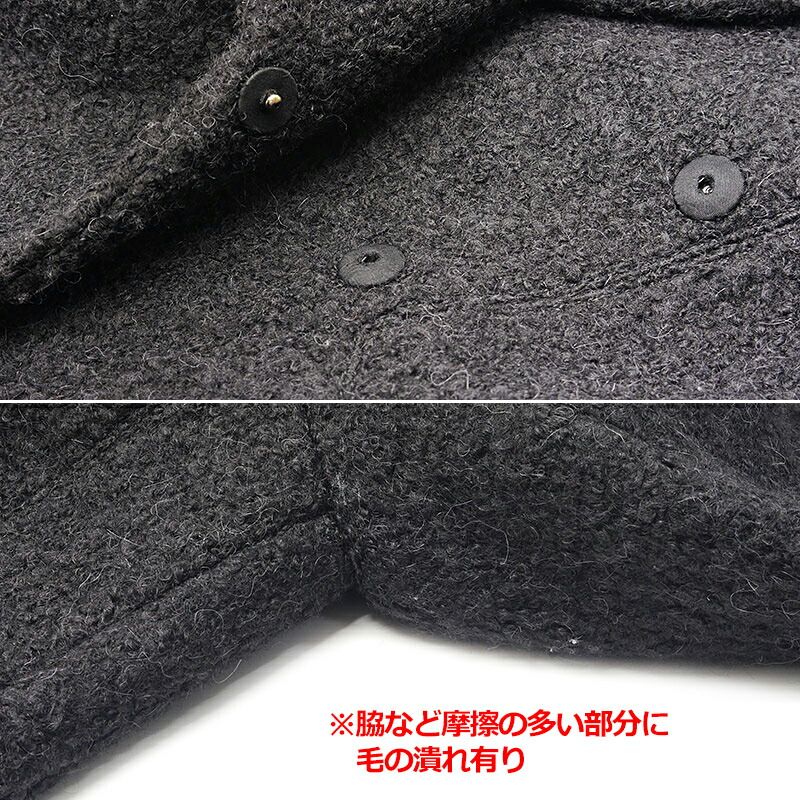 Gucci Long Coat Wool Mohair Alpaca Nylon Black Slim Women's 36