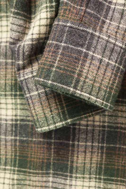 Celine 2c596720n Triomphe Logo Wool Check Long Sleeve Shirt Men 36