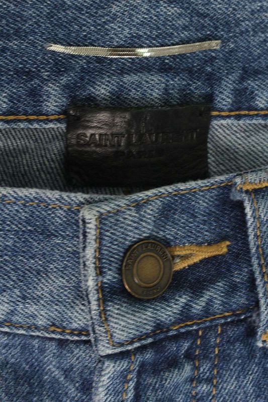 Saint Laurent Paris 551344 Yc372 Crushed Skinny Denim Pants Men's 30