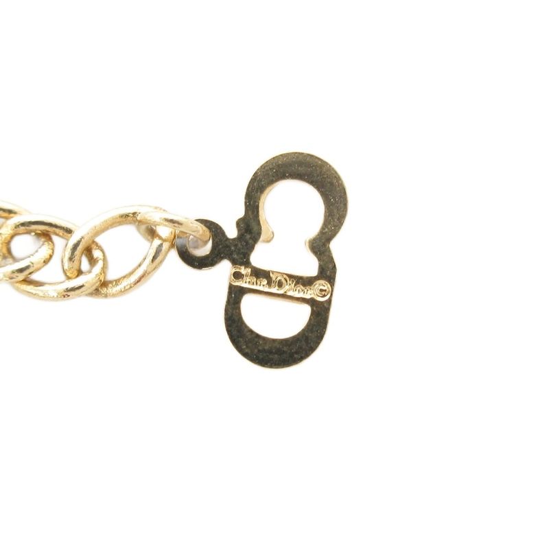 Christian DIOR Necklace Pendant CD Logo Gold Color AE - GY47