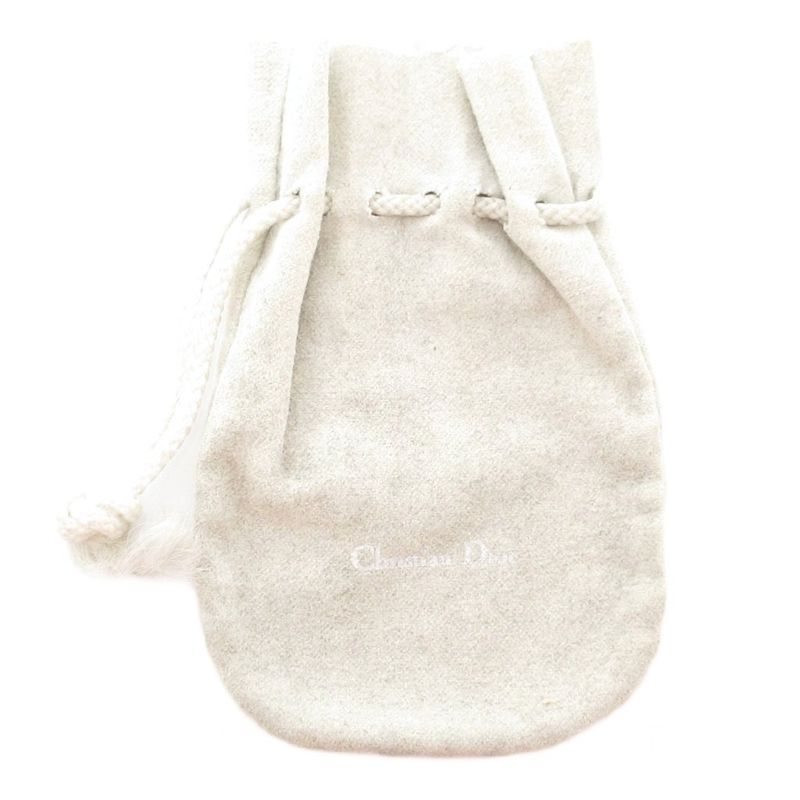 Christian DIOR Necklace Pendant 3strands Chain Gold Color Black AE - GY47