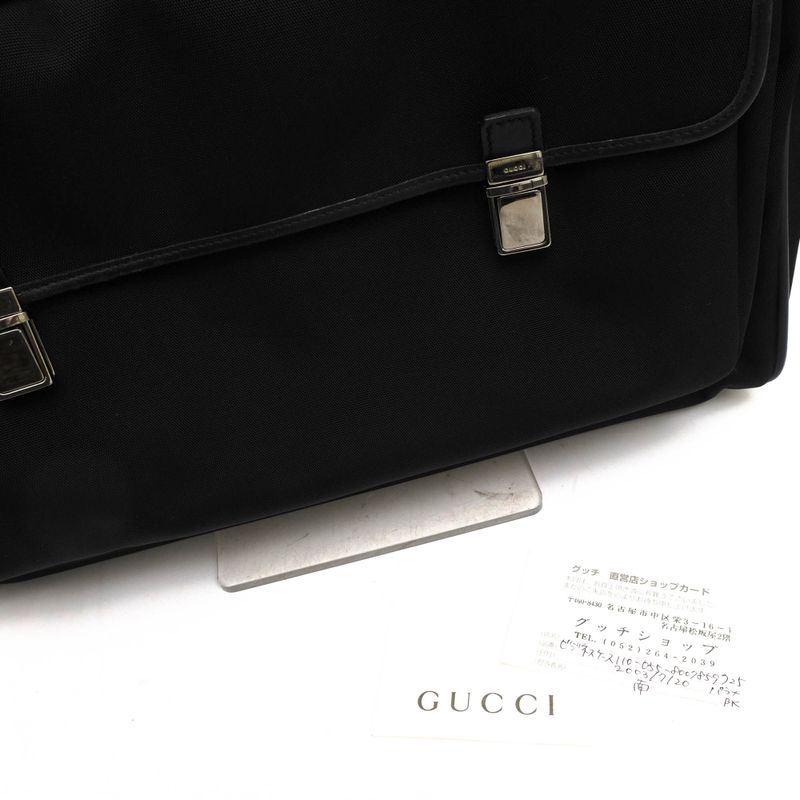 Gucci Bags Briefcase Business Bag Business Men Nylon Leather Genuine Leather