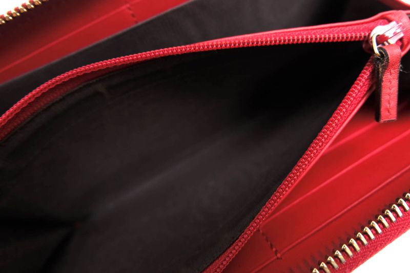Gucci Long Wallet Women Leather Genuine Leather Red 410102 with Coin Purse