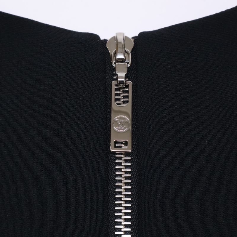 Louis Vuitton Rw201a QRL Wool Silk Patch Skater Dress 40